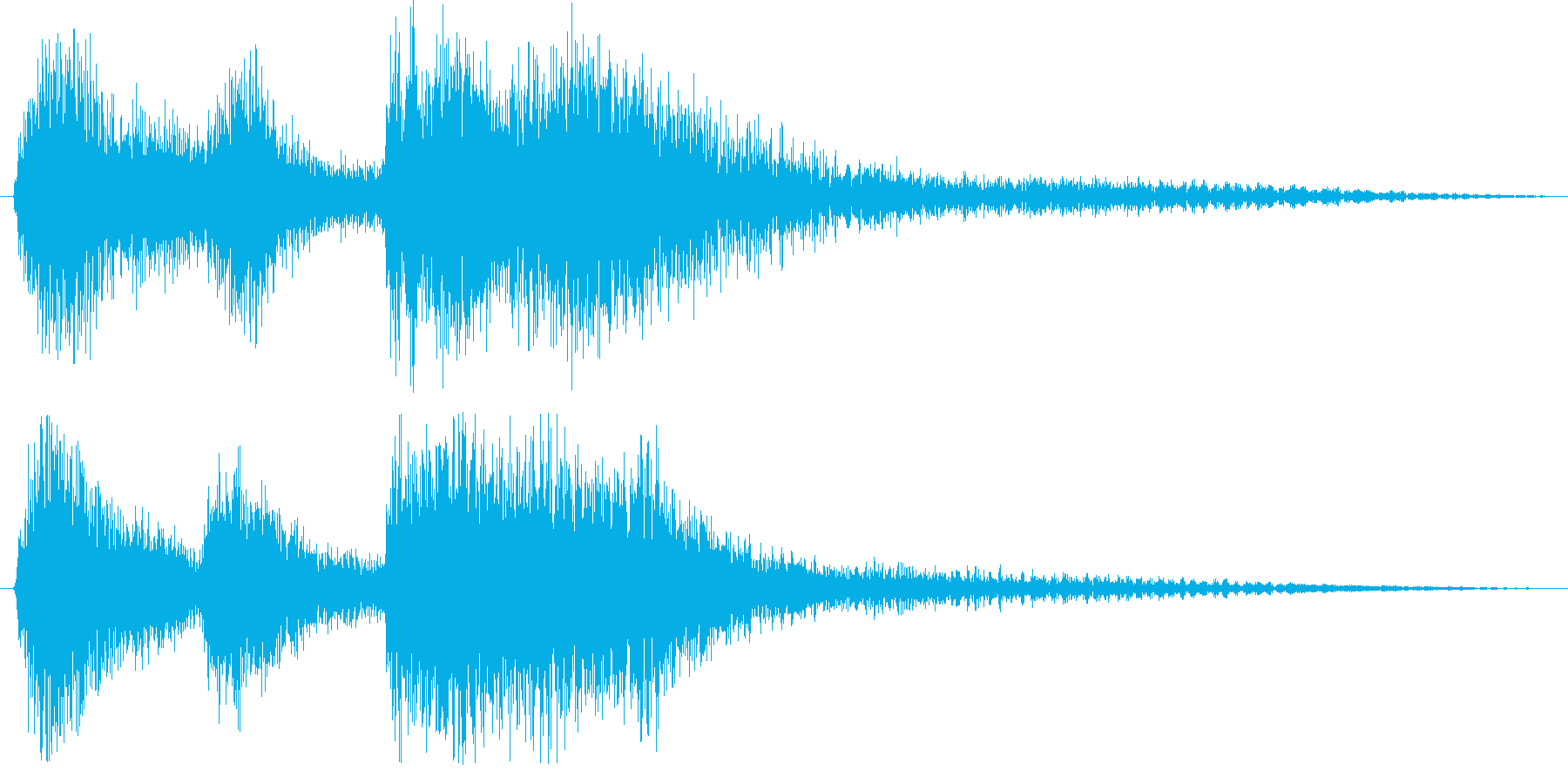 クラシックなイベント達成音ジングル6の再生済みの波形