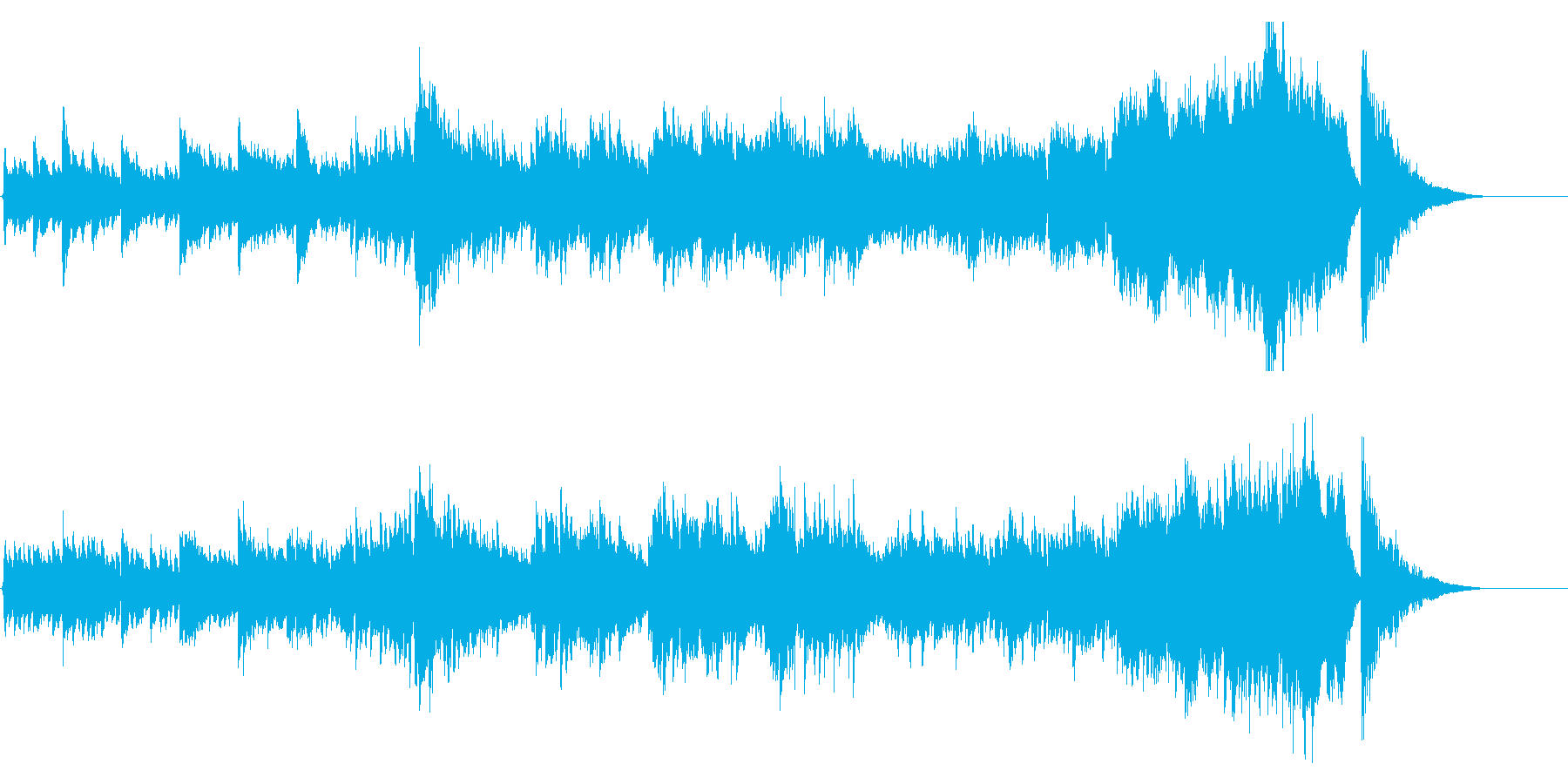 重なりあうピアノの深い響きが幻想的な楽曲の再生済みの波形