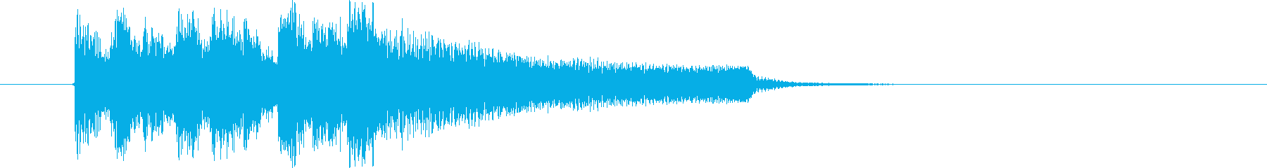 不穏な音のエレピのジングル、サウンドロゴの再生済みの波形