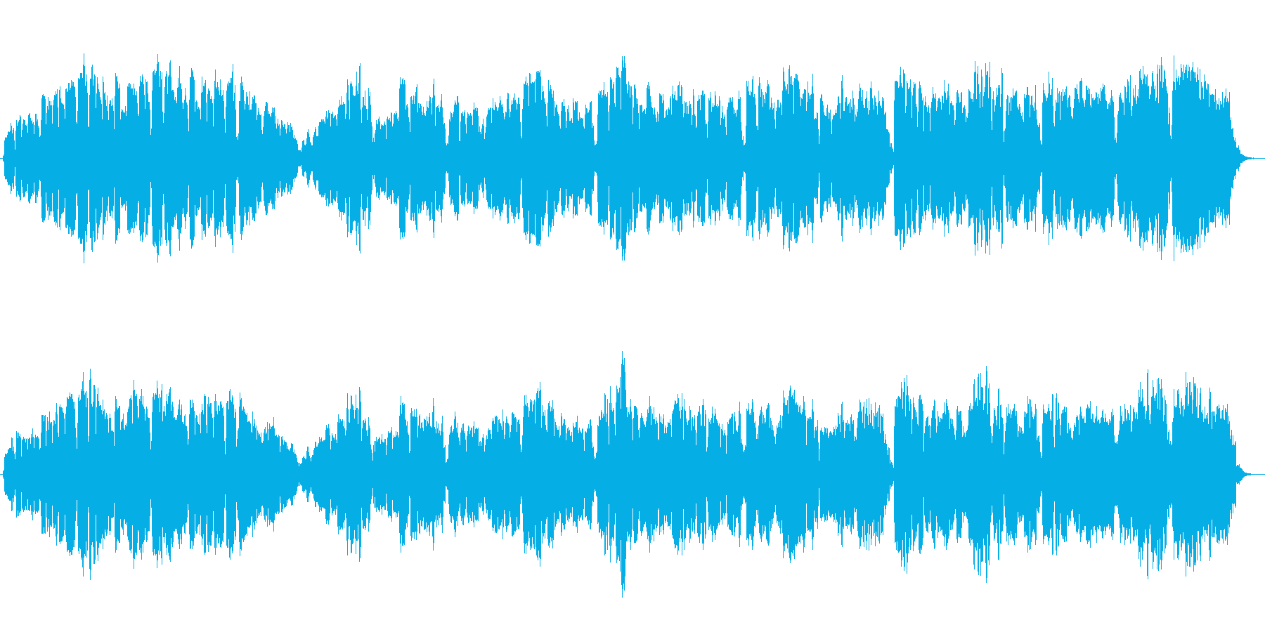 オリジナル木管三重奏の哀愁がある曲の再生済みの波形