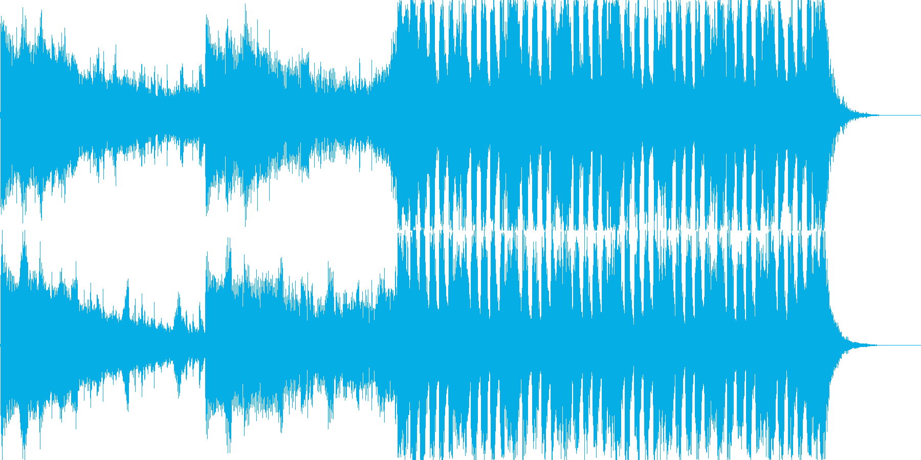 躍動的なストリングス 予告編音楽の再生済みの波形