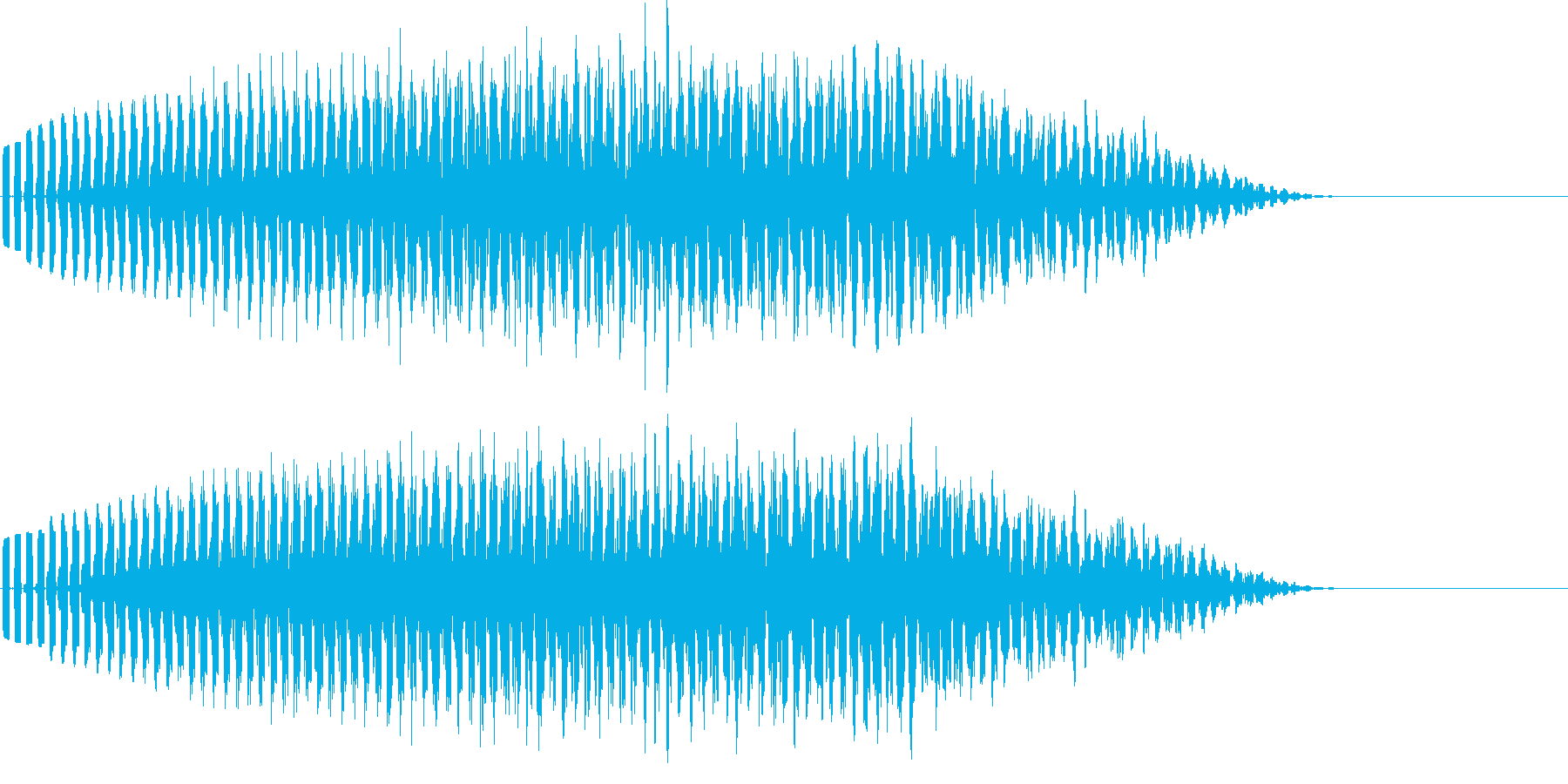宇宙船が飛び去るような高音の電子音の再生済みの波形