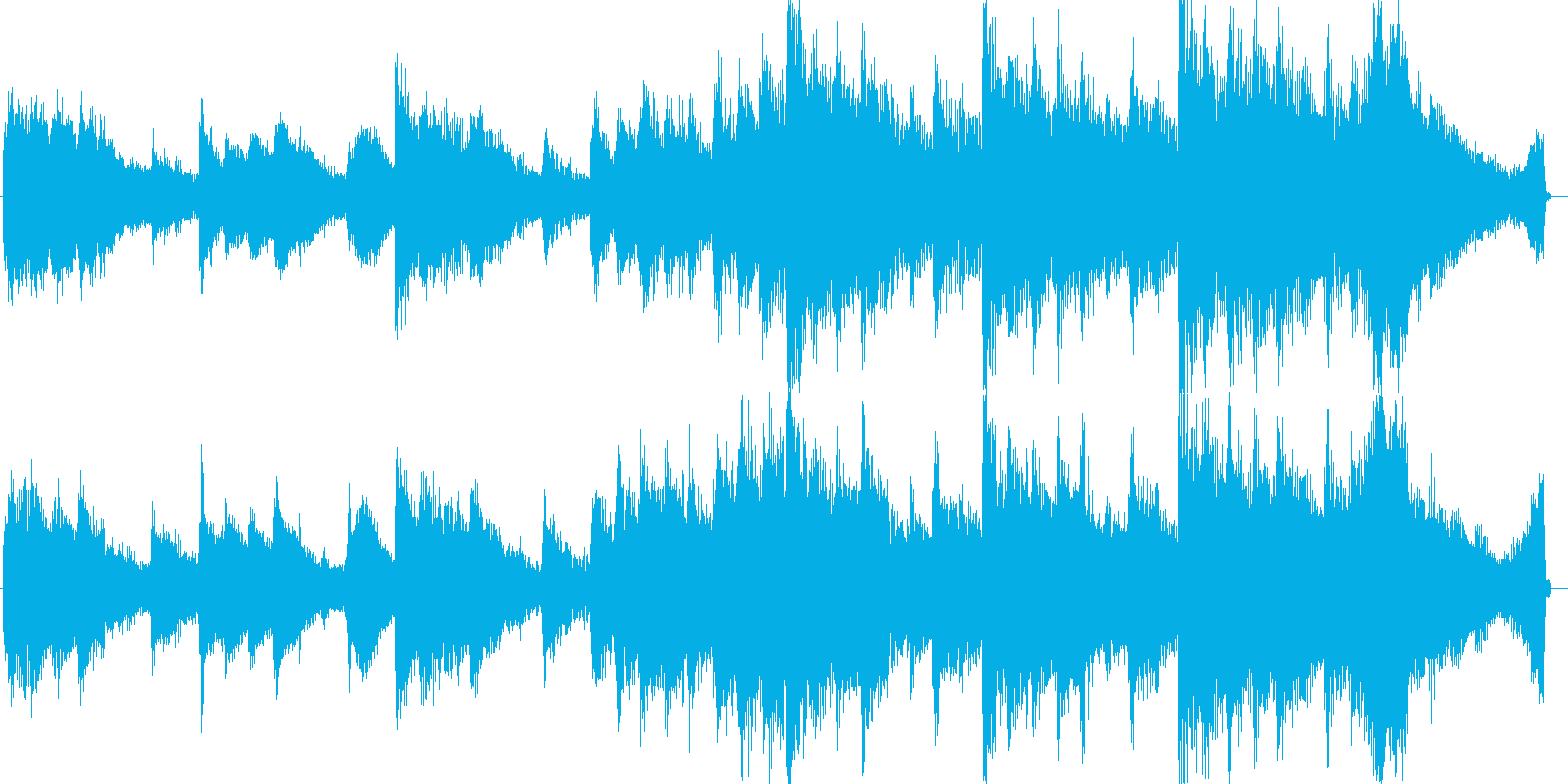 ピアノで都会的な朝をテーマにした明るい曲の再生済みの波形