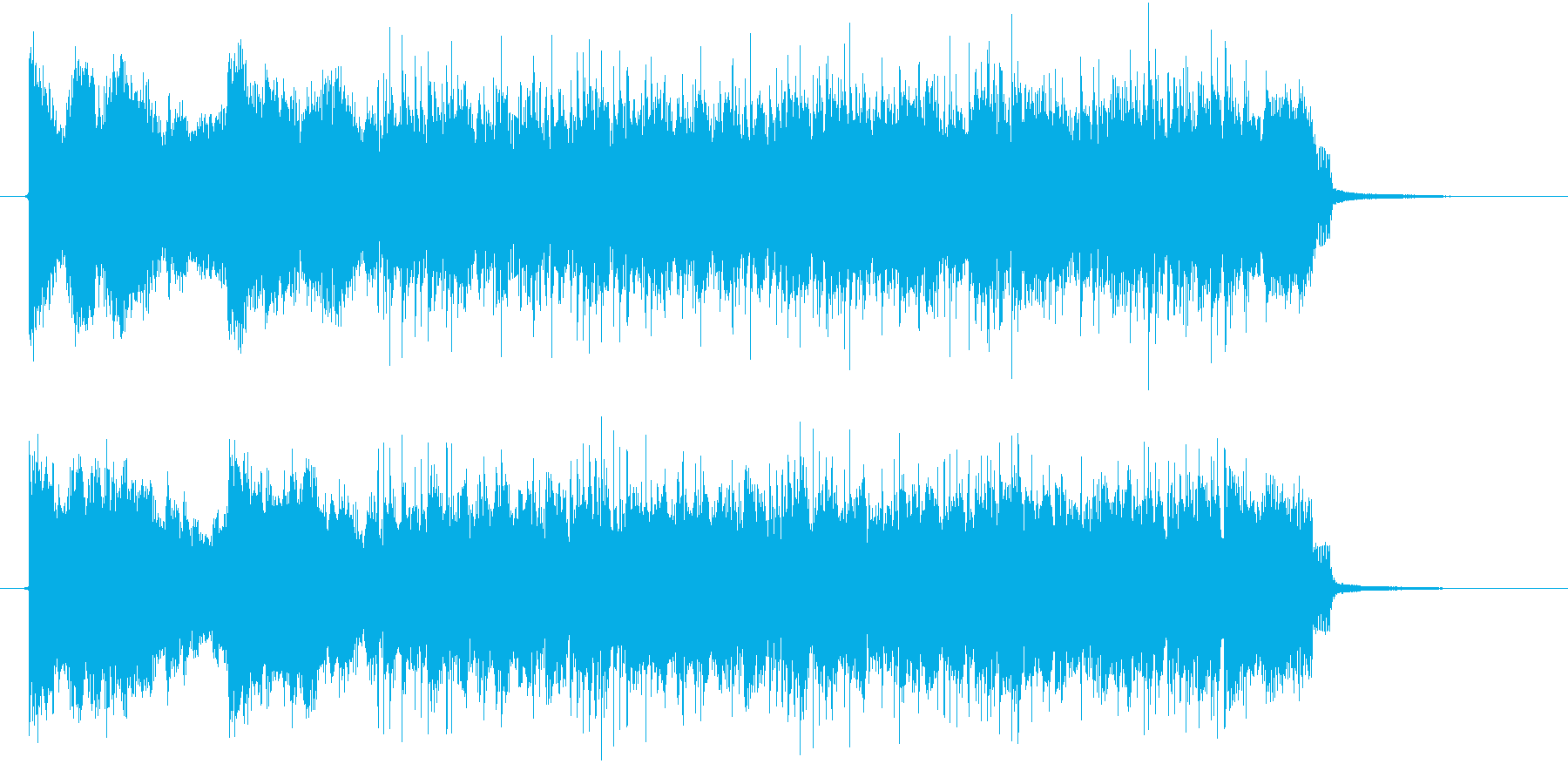 激しく勢いあるギターによるハードロックの再生済みの波形
