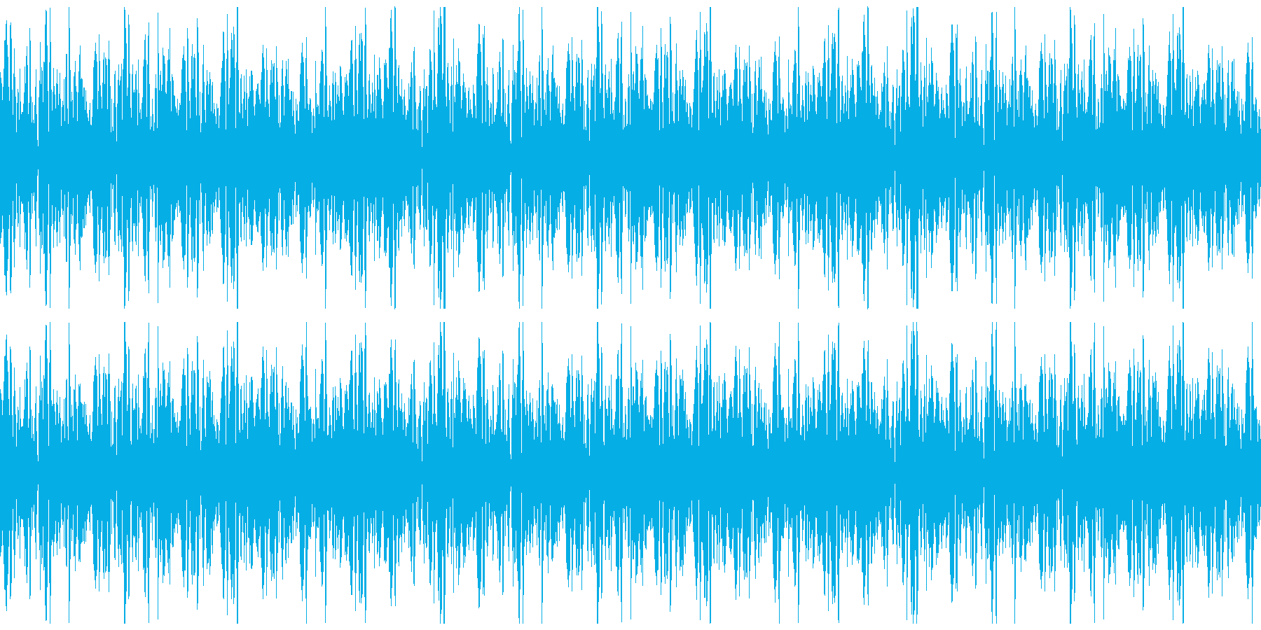 追われているような緊迫感のある民族的な曲の再生済みの波形