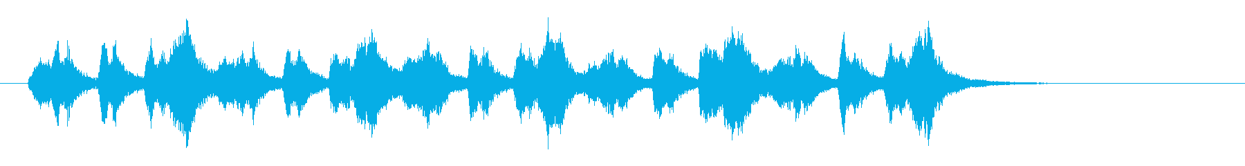 緊迫感があるシンセの響きが特徴のBGMの再生済みの波形