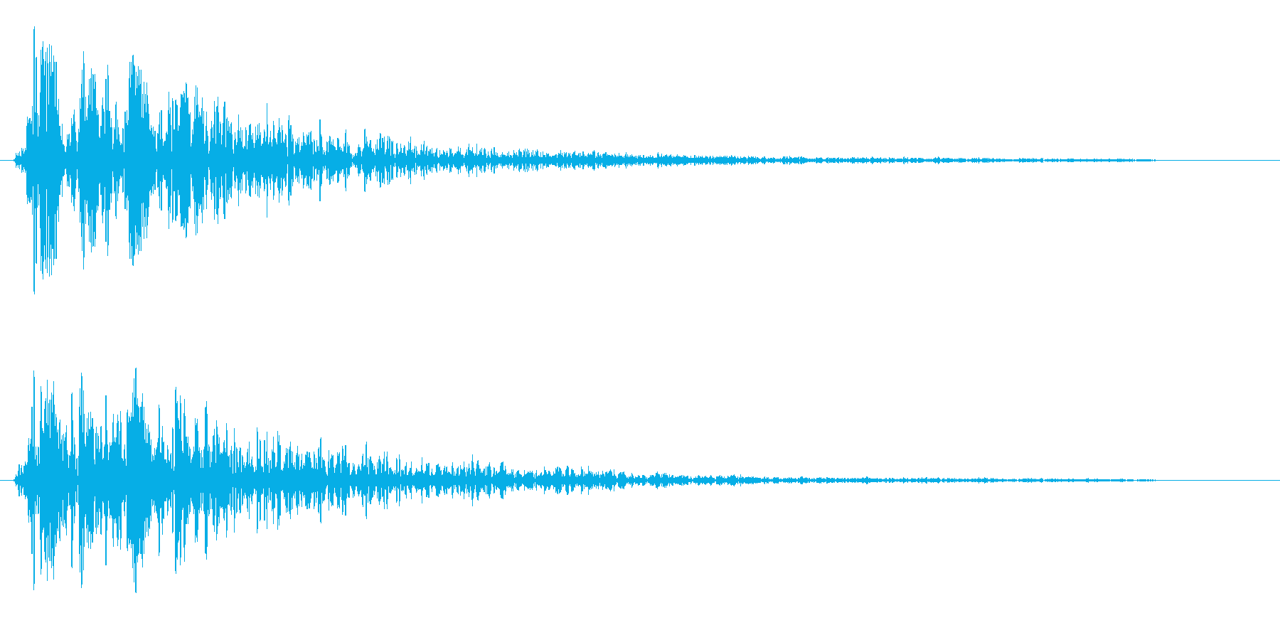 ブワオーン(変化を感じる効果音)の再生済みの波形