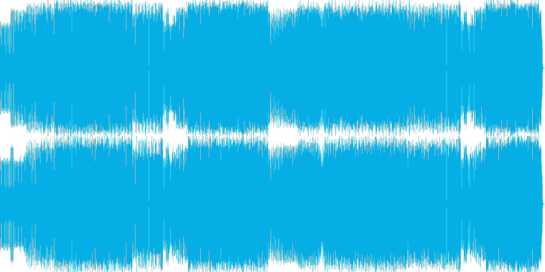 コミカルなギターリフが印象的な曲の再生済みの波形
