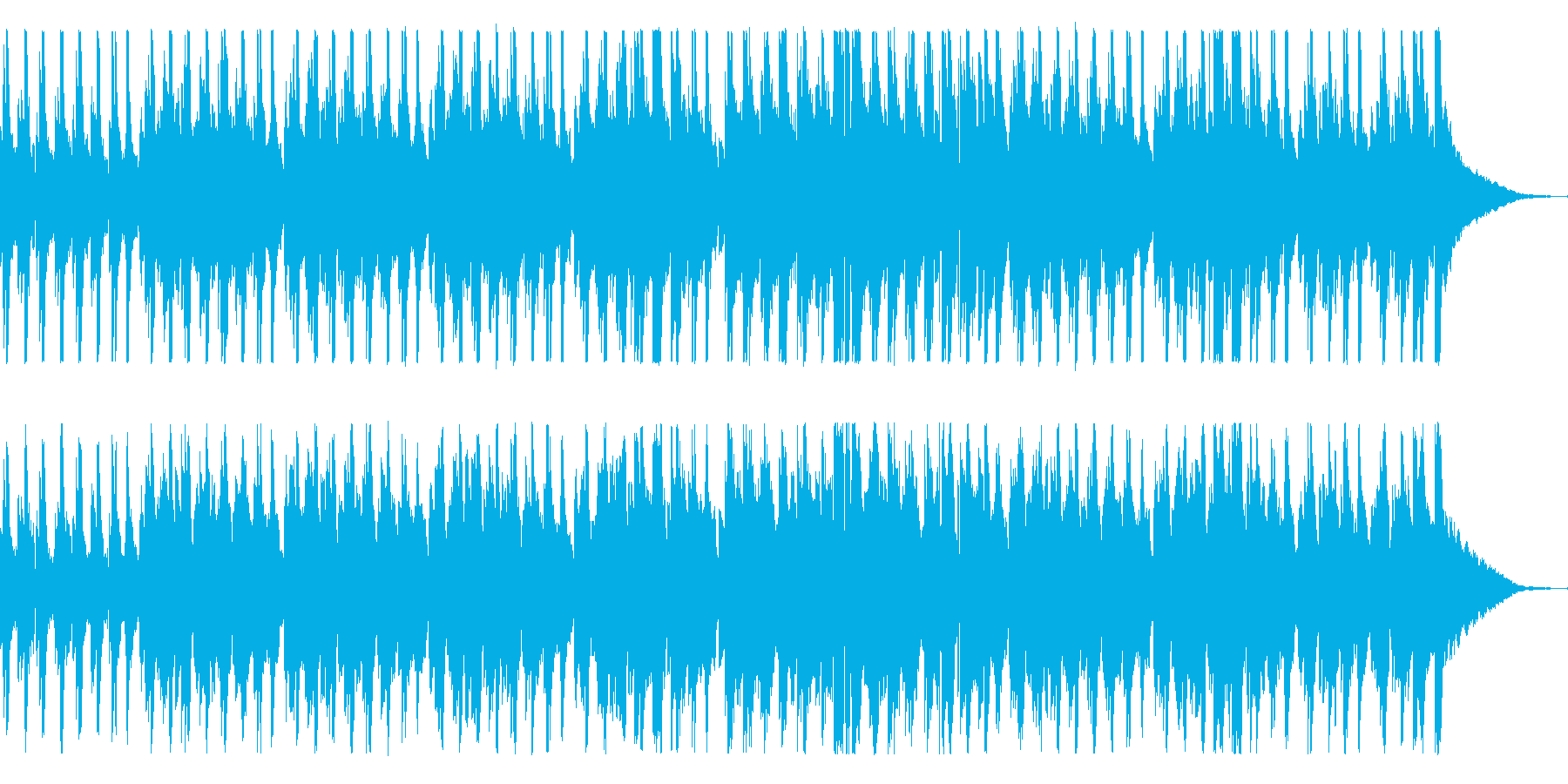 ガットギターの生演奏にバイオリン系音源…の再生済みの波形