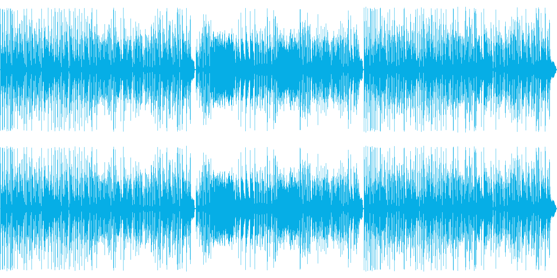ヘンデルの水上の音楽をピアノ演奏での再生済みの波形