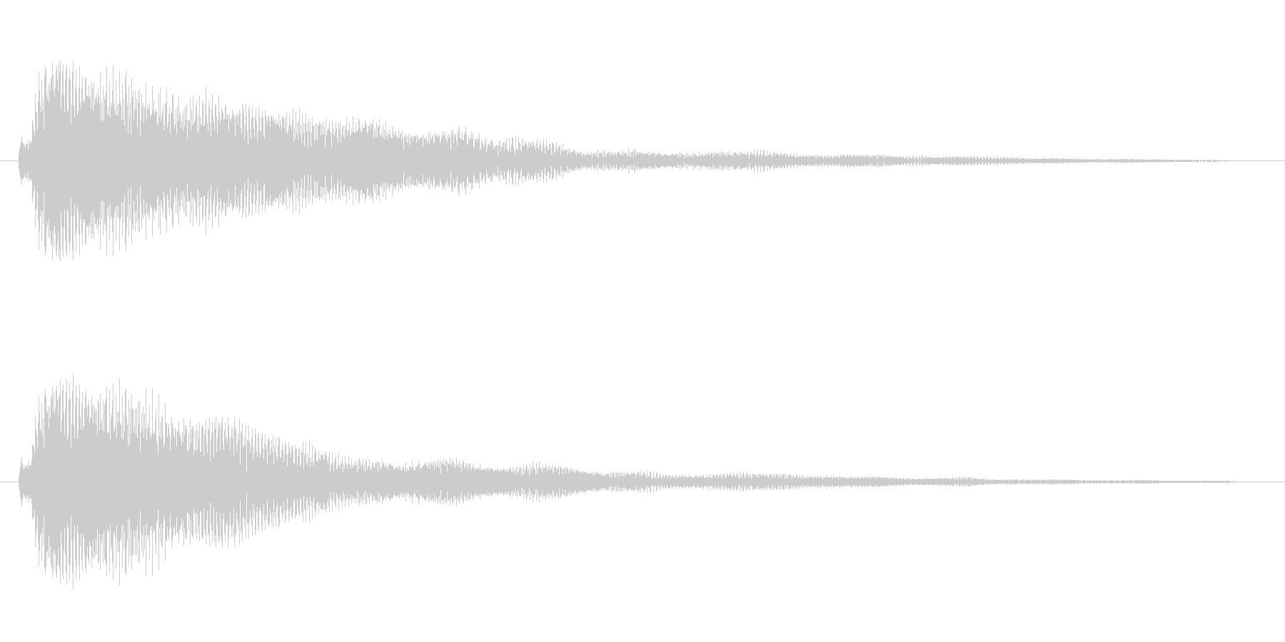 ベル系の余韻長めのボタン音1の未再生の波形