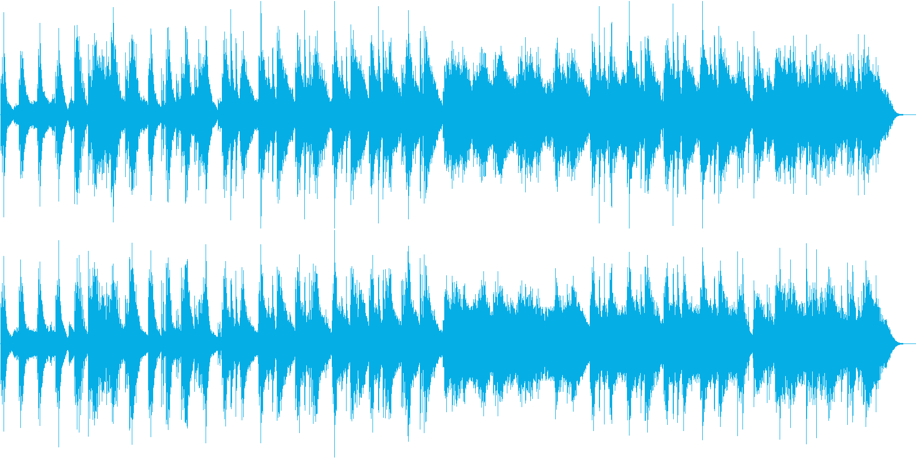 ピアノが静かに響くアンビエントの再生済みの波形