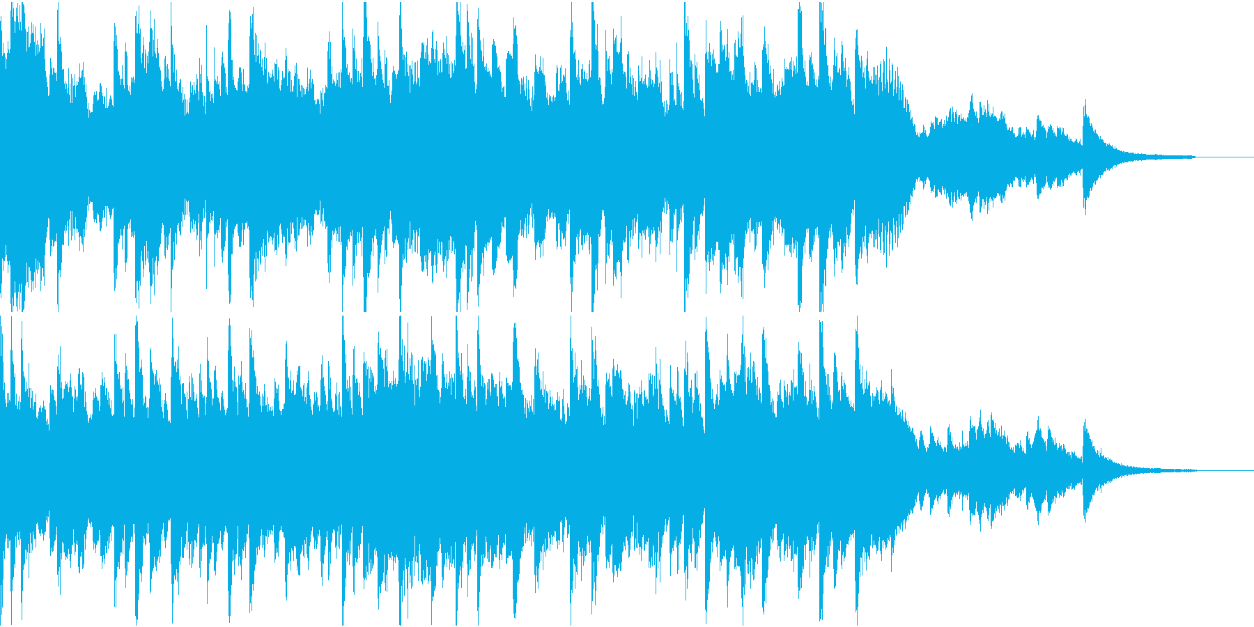 少し和風の強い風を感じる音の再生済みの波形
