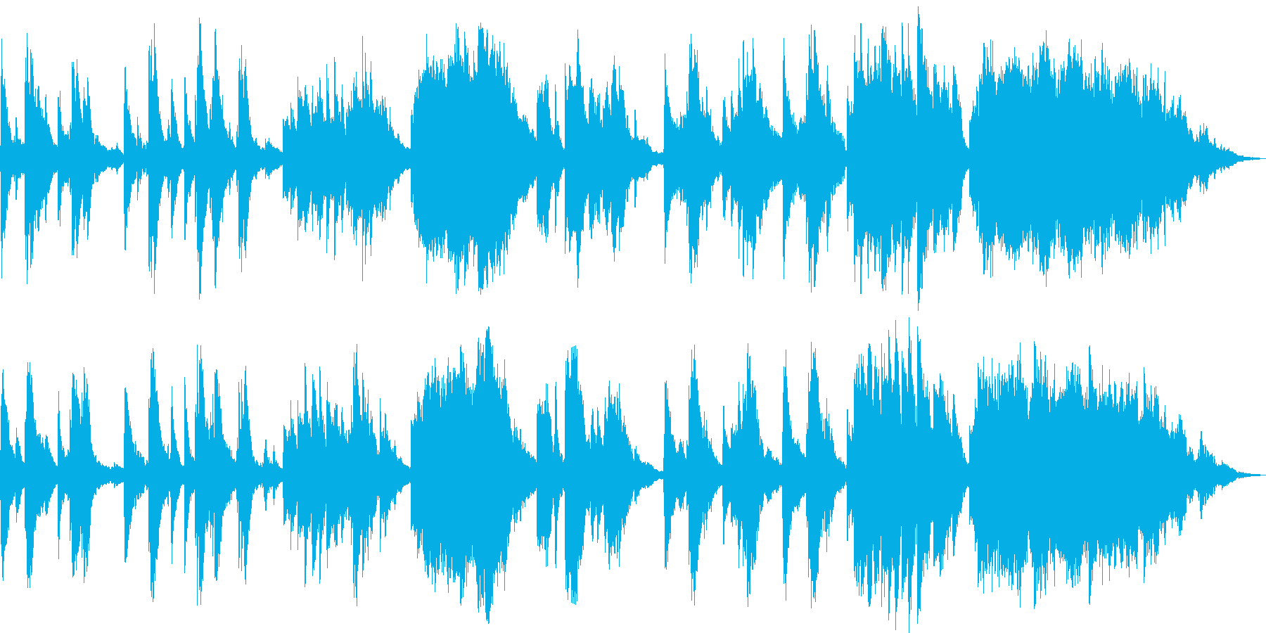 ピアノとストリングスによる涙を誘う葬送曲の再生済みの波形