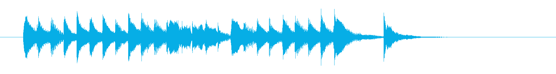 Stylish and light percussion instrument Xylophone short's reproduced waveform