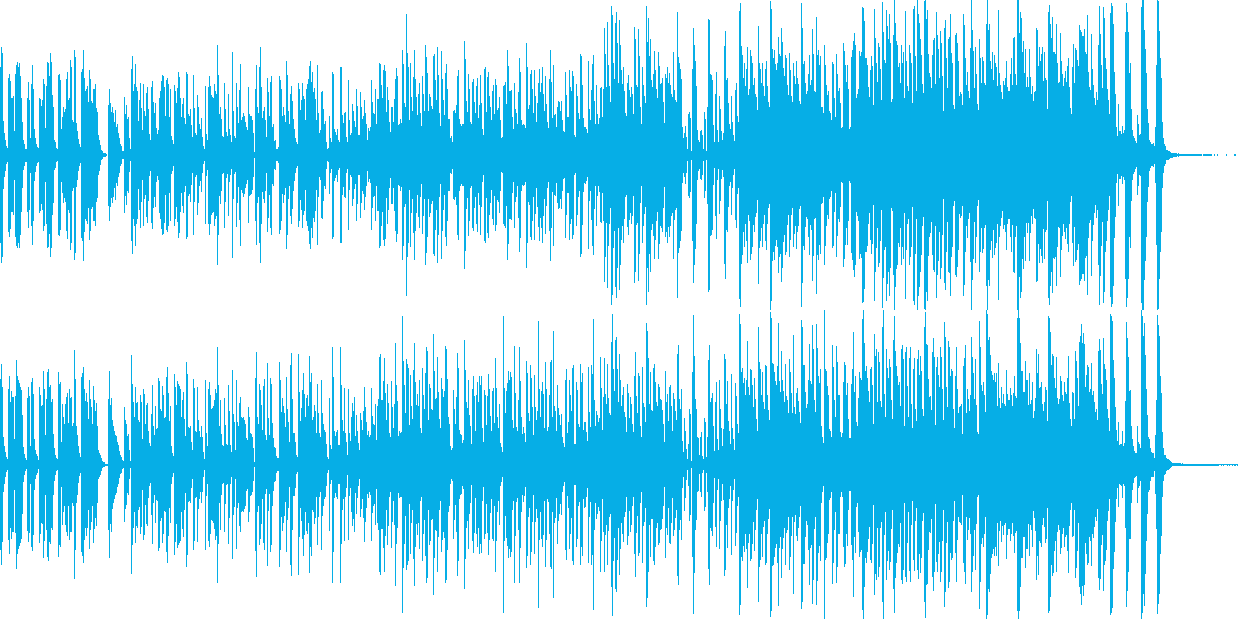 ポップでコミカルな日常曲の再生済みの波形