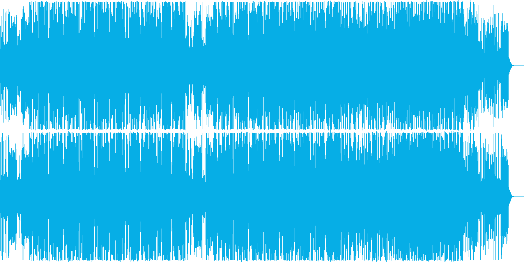 海中を走るような透明感、疾走感のある曲の再生済みの波形