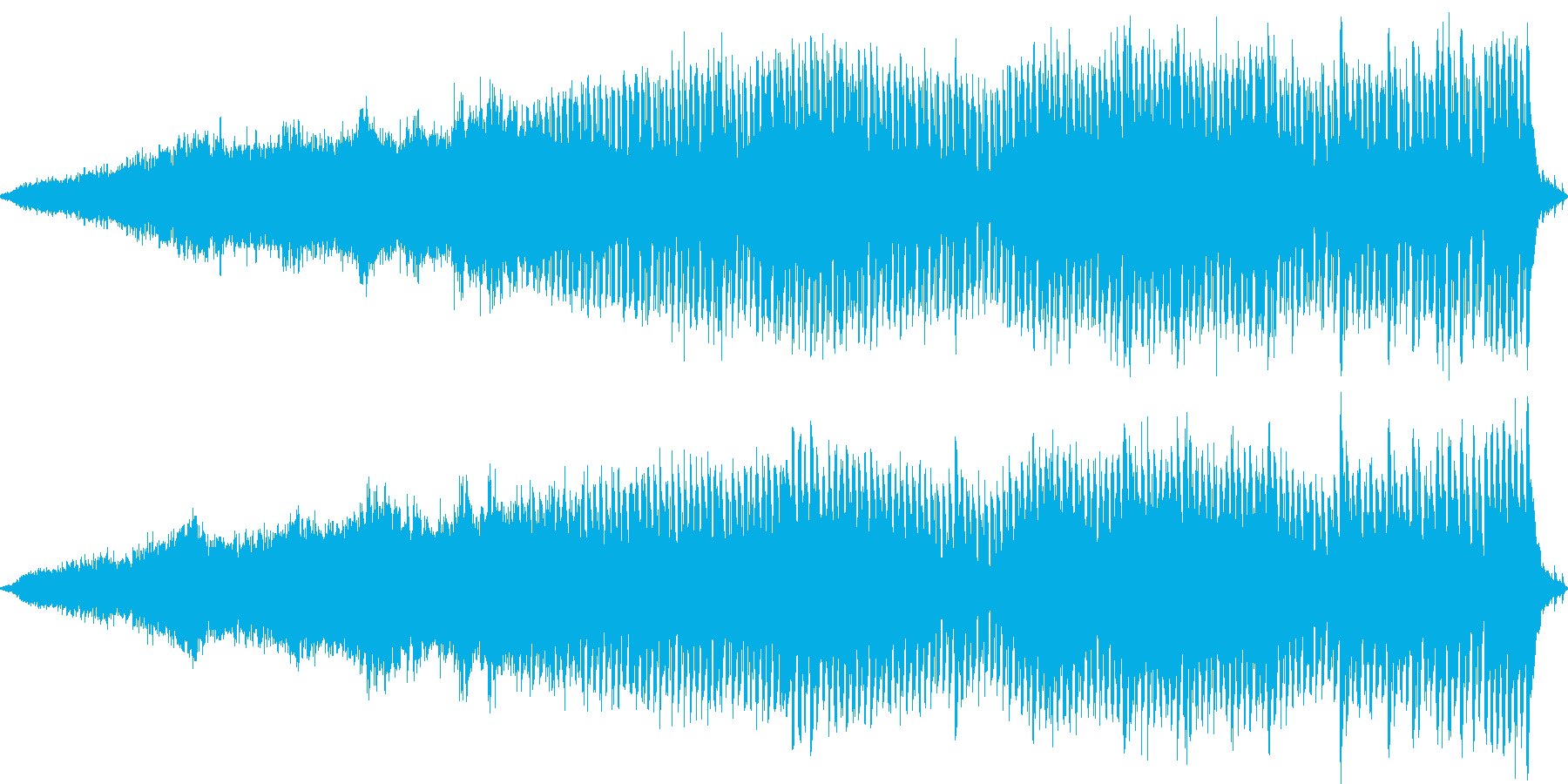街頭の朝の光景をイメージしたインスト曲の再生済みの波形
