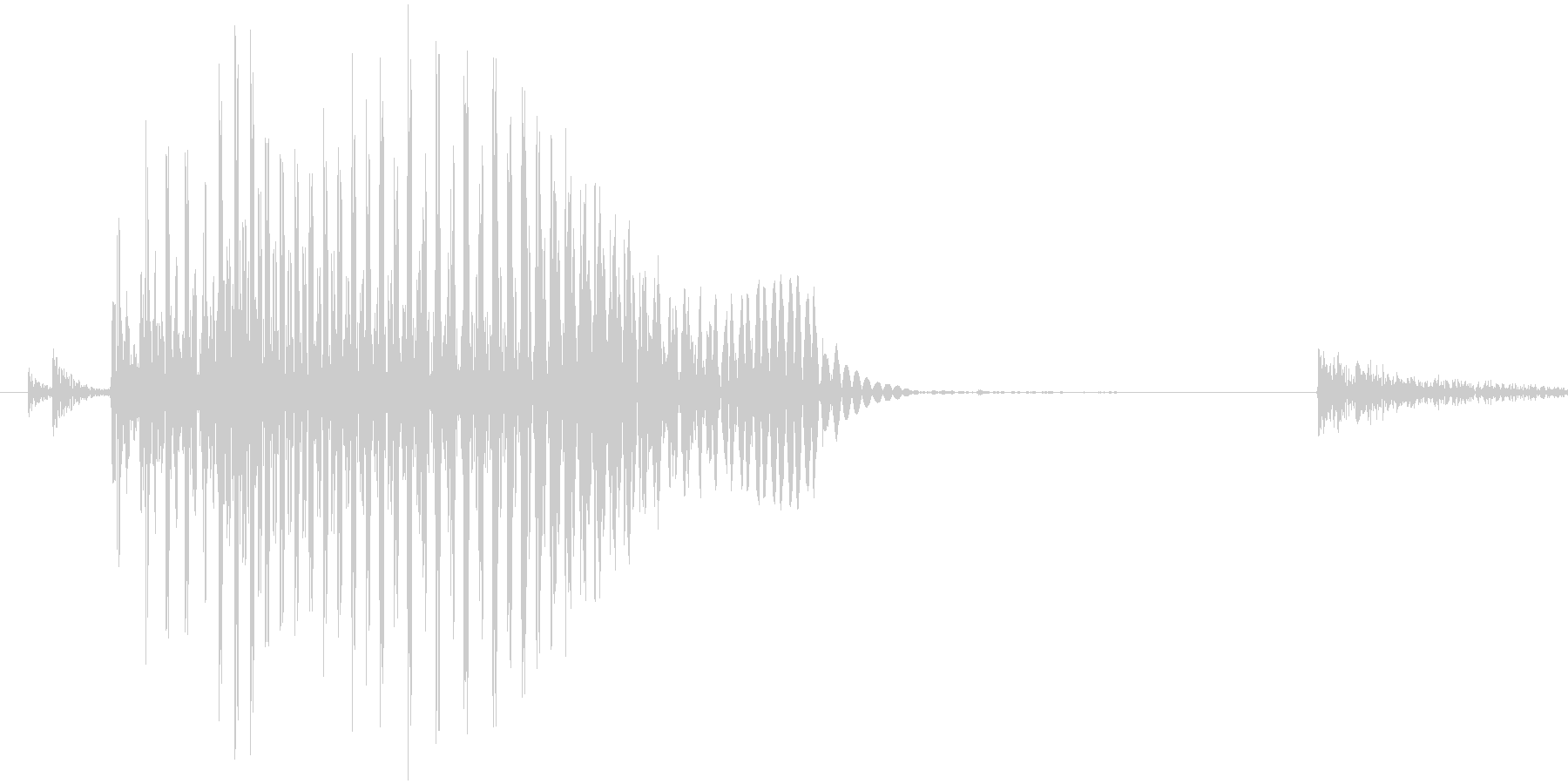 アウト!女の子の声の未再生の波形