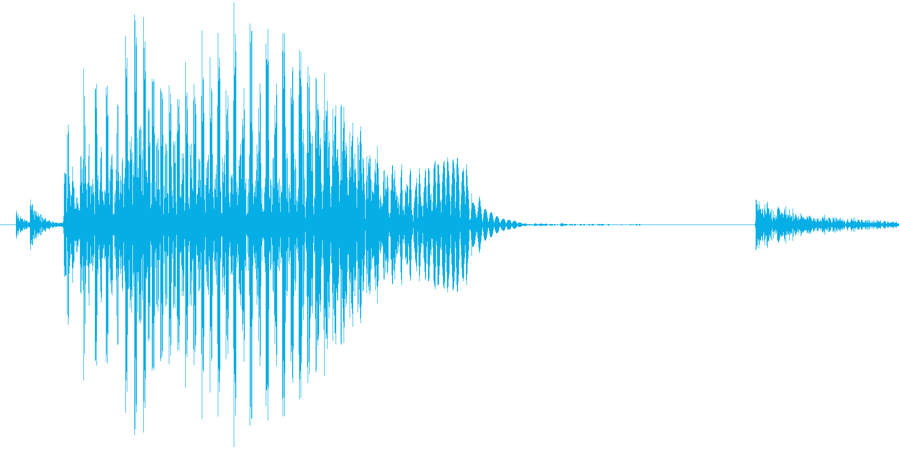 アウト!女の子の声の再生済みの波形