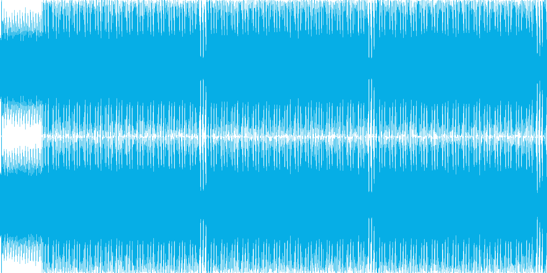 電気タイプの敵との戦闘BGMの再生済みの波形