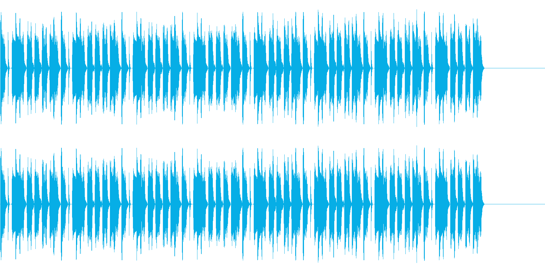 CM等で使われる事を想定した短い曲の再生済みの波形