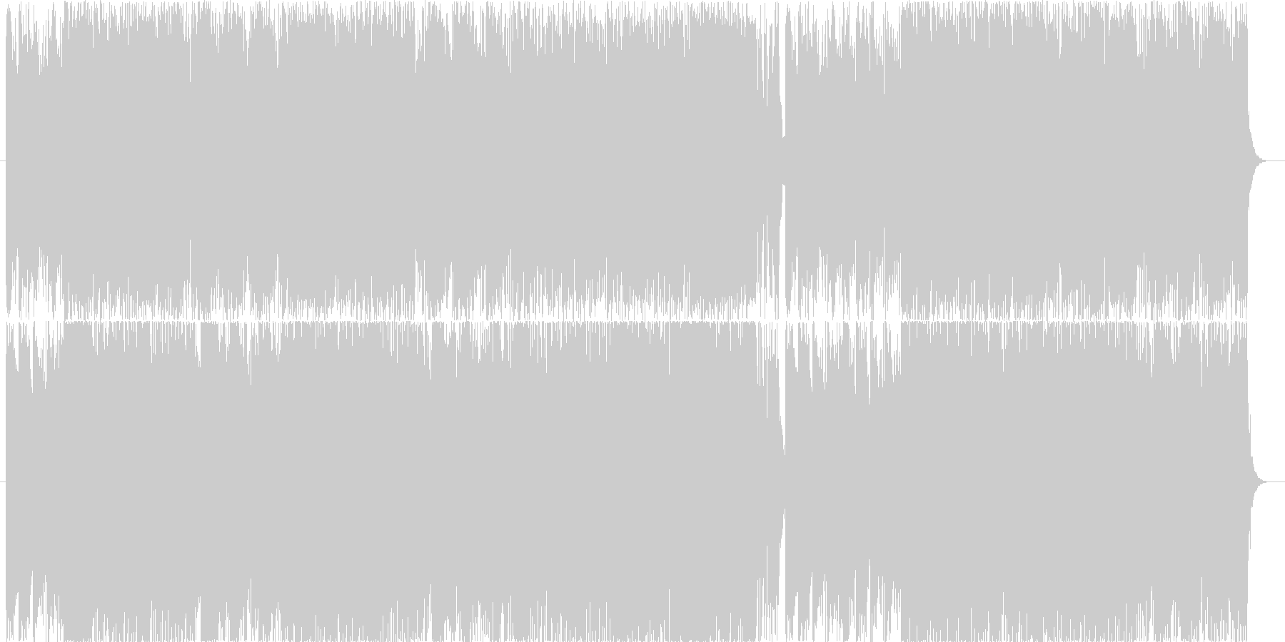 ハードロック風の曲です。の未再生の波形