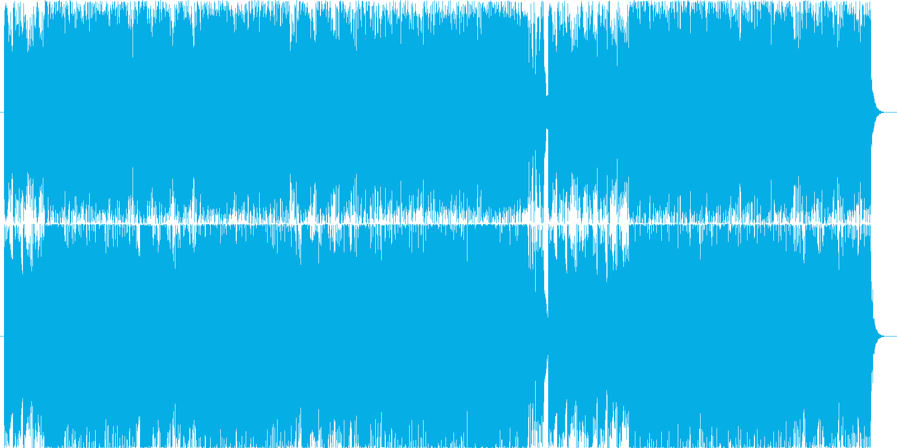 ハードロック風の曲です。の再生済みの波形