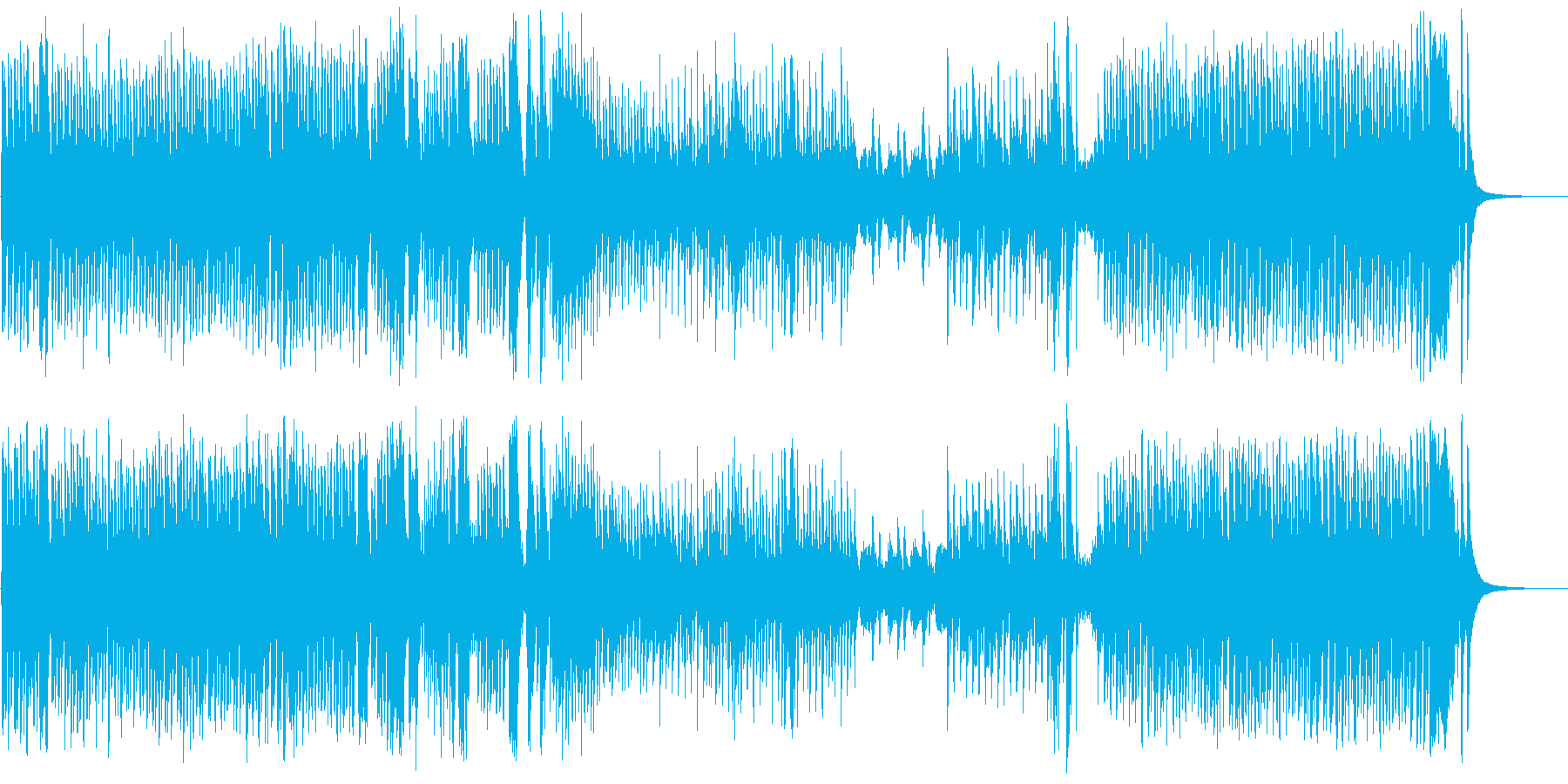 明るく楽しく少し奇妙でポップな曲の再生済みの波形