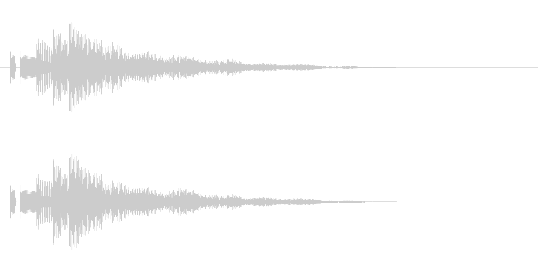決定音。「タララン」の未再生の波形