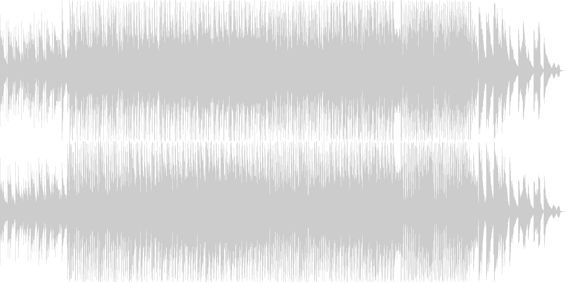 壮大で心の中が広がるかのような曲の未再生の波形
