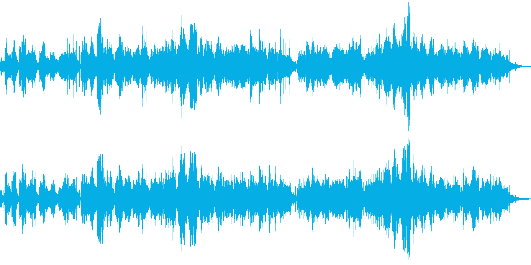 フルートとアコースティックギターの生音…の再生済みの波形