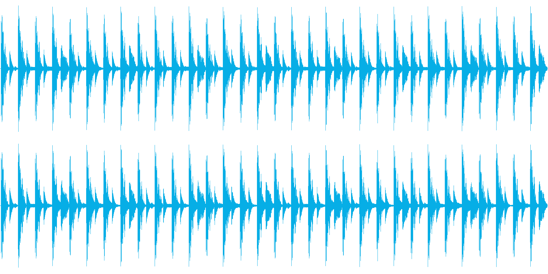 RPGのダンジョン内風BGM(loop)の再生済みの波形