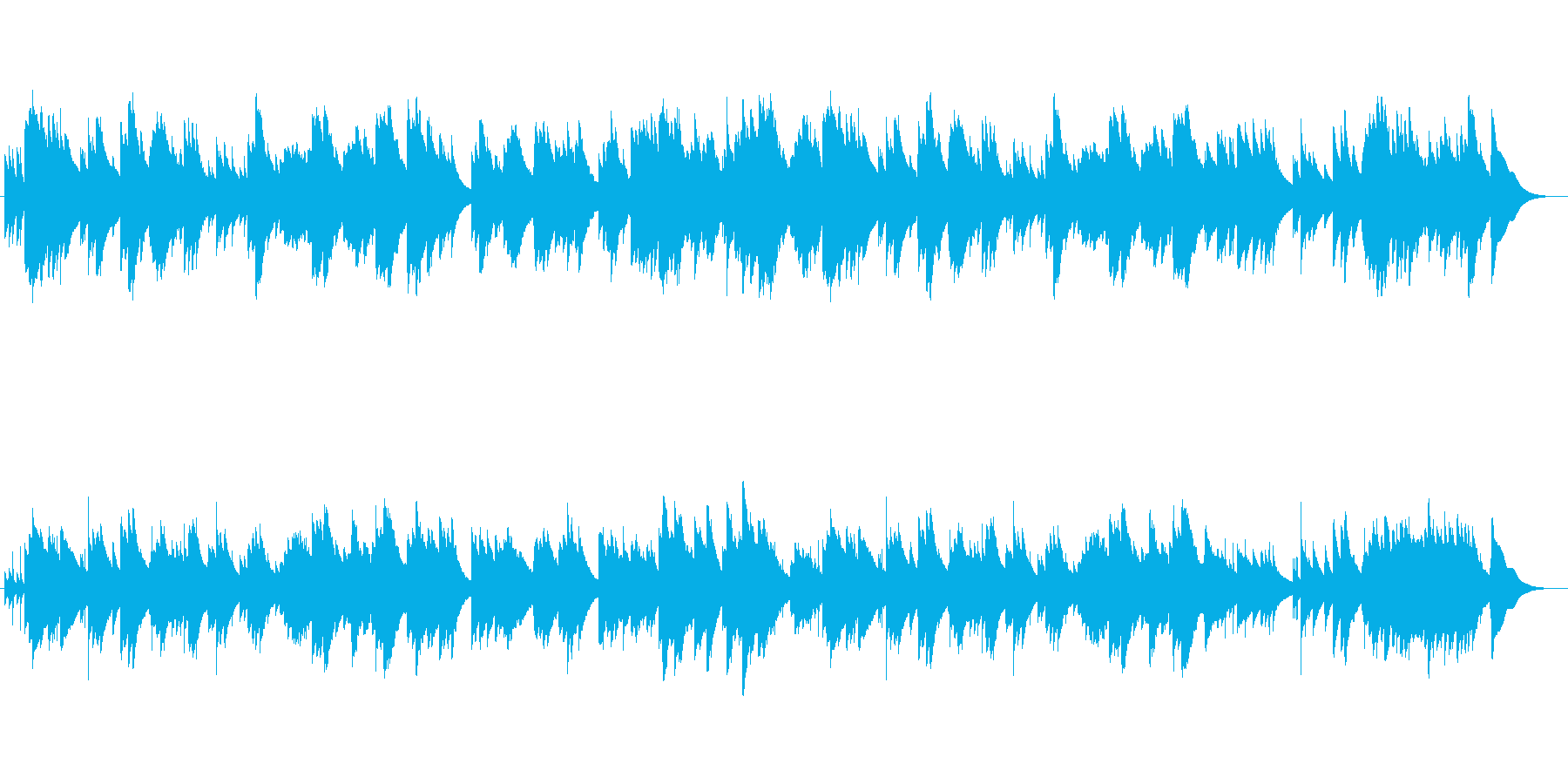 和やかで心が落ち着く音楽の再生済みの波形