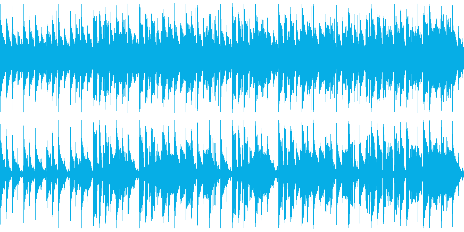 失敗した時、やる気が無い時の気の抜けた曲の再生済みの波形