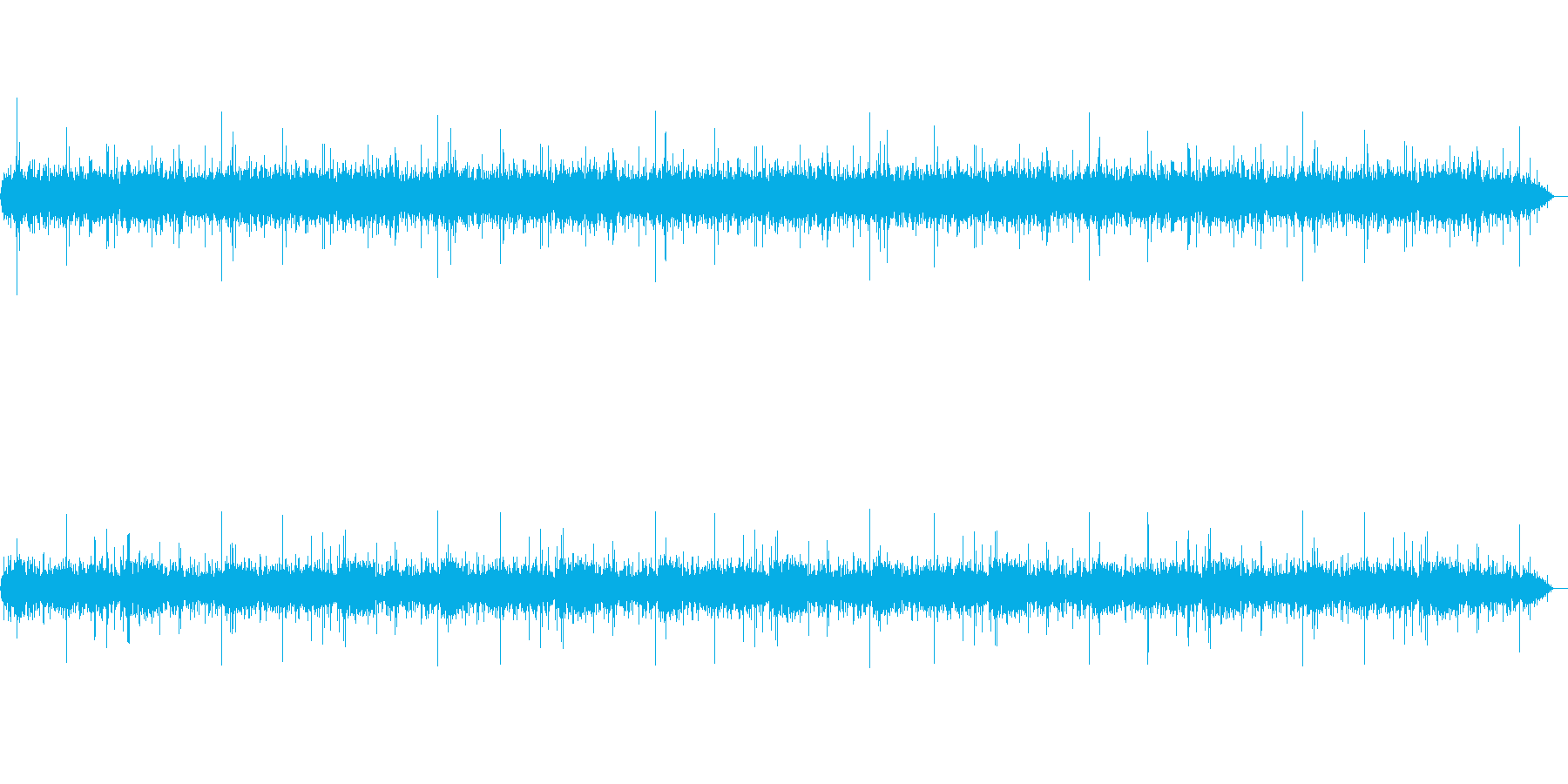 【バイノーラル録音】清流のせせらぎの再生済みの波形