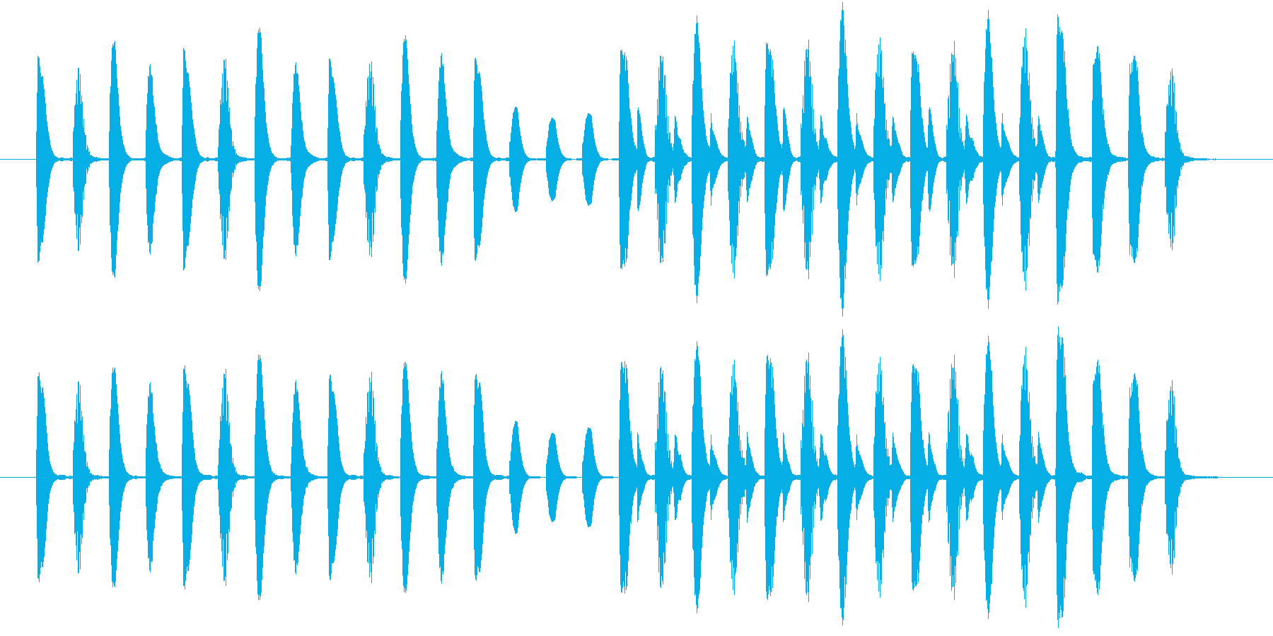 ほのぼのした場面切り替えなどに使える曲の再生済みの波形