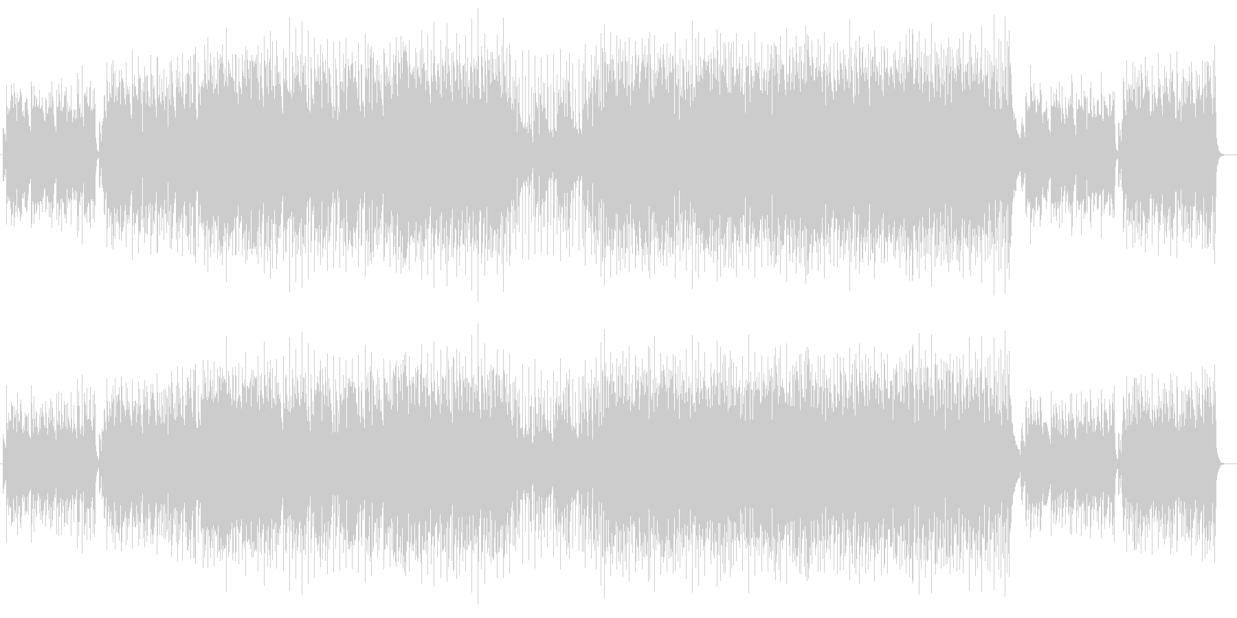 ピアノ伴奏のファンタジックな音楽の未再生の波形