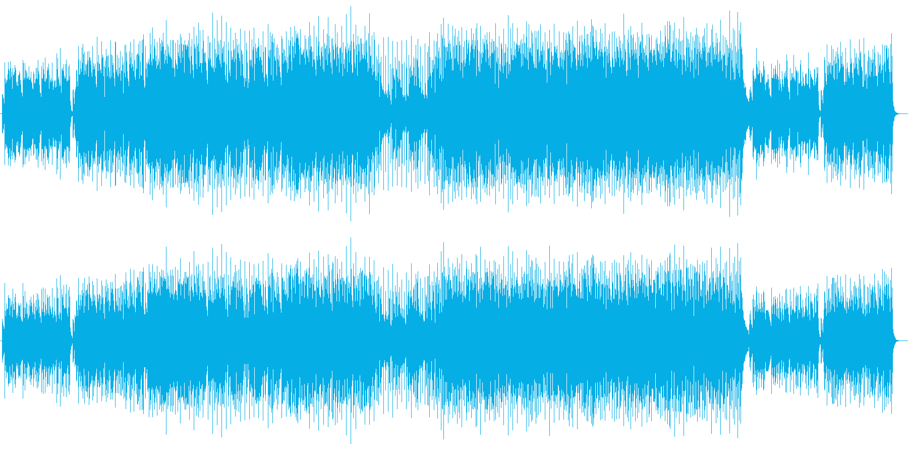ピアノ伴奏のファンタジックな音楽の再生済みの波形
