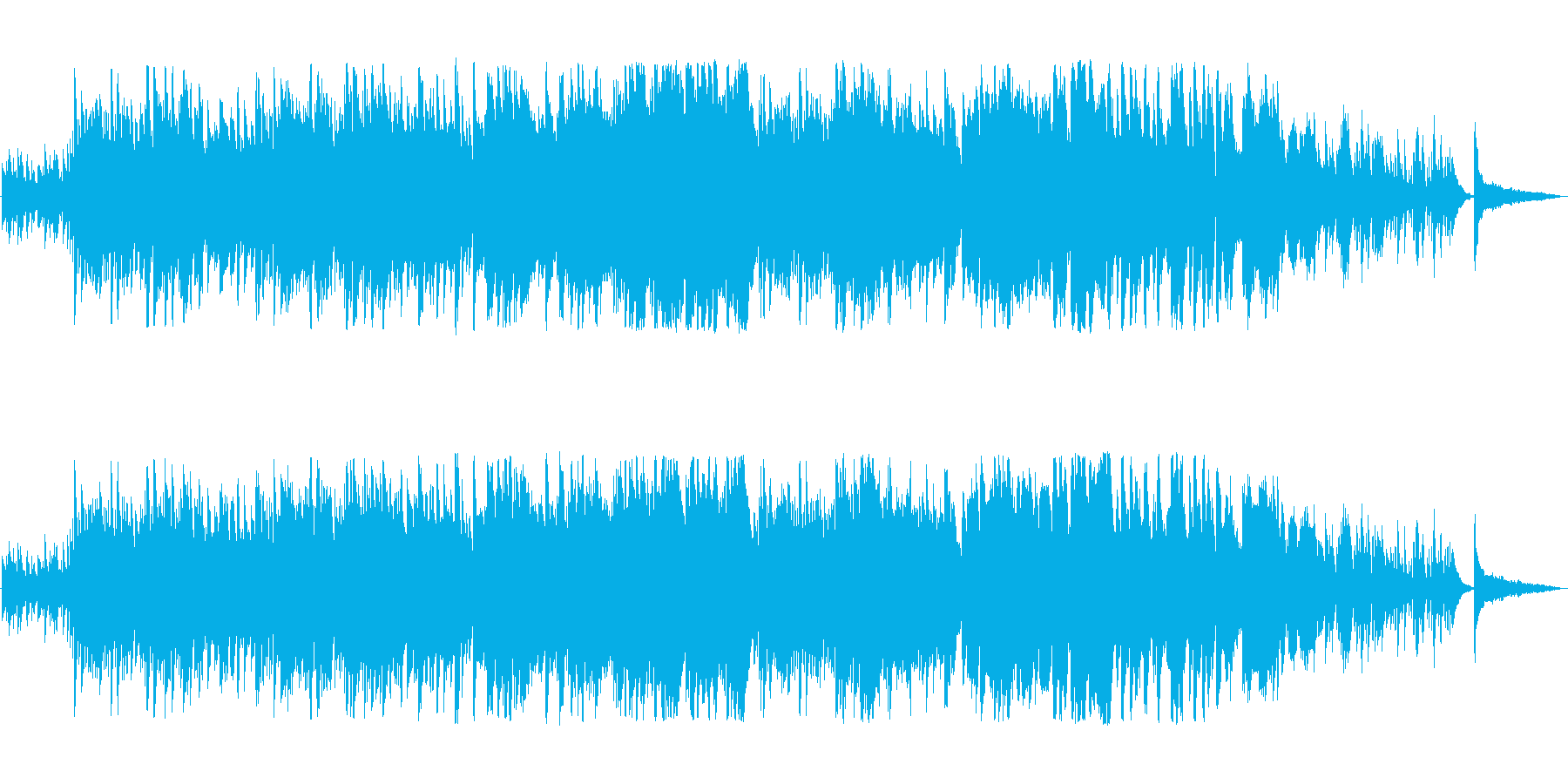 軽やかで澄んだ音色のピアノの旋律の再生済みの波形