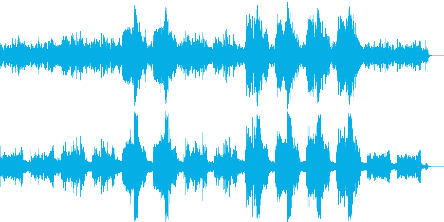 幻想的で美しいリラクゼーション曲の再生済みの波形