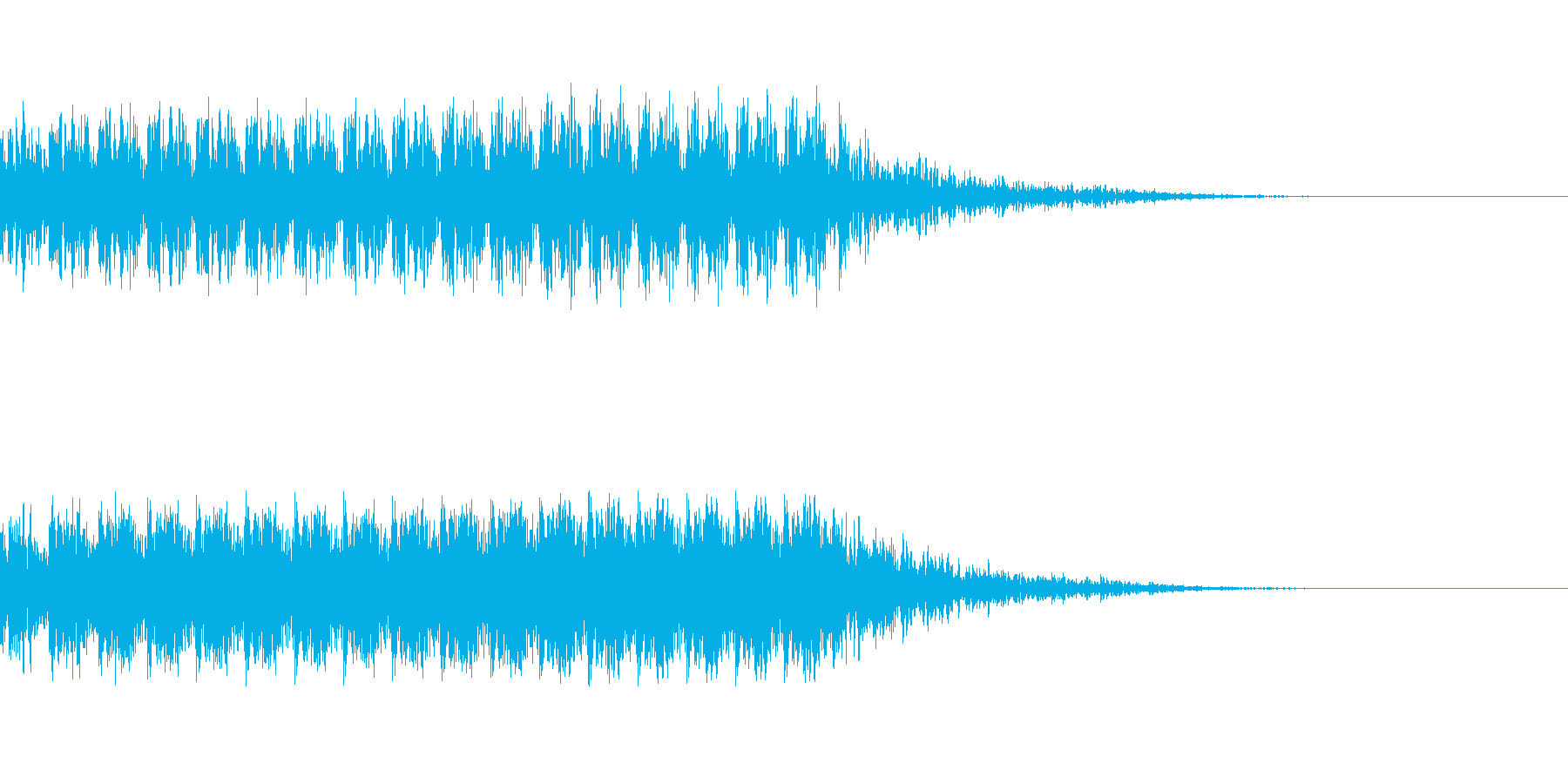 マシンガンの発砲音の再生済みの波形
