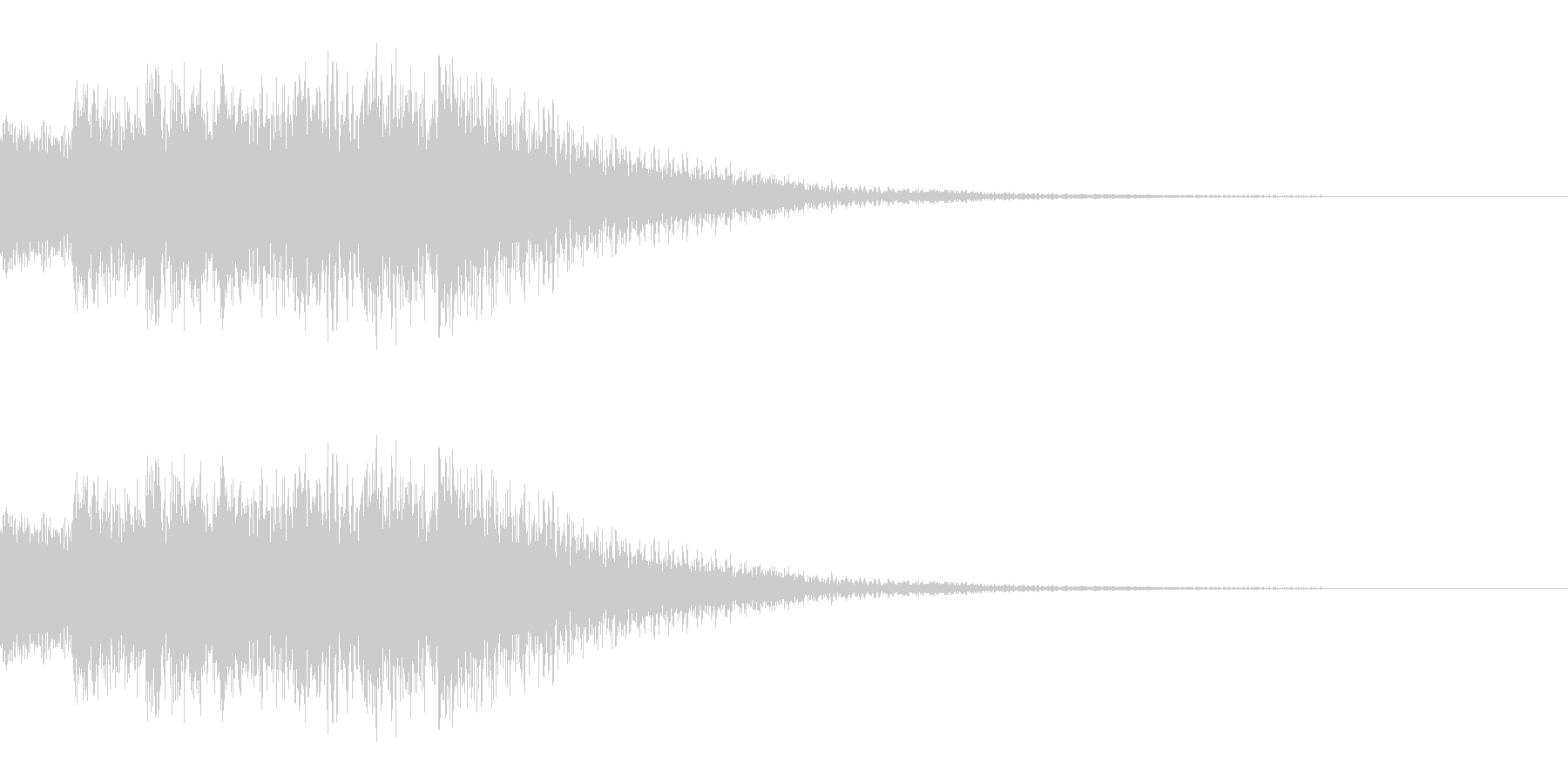 キラリンという通知音等につかえる音です。の未再生の波形