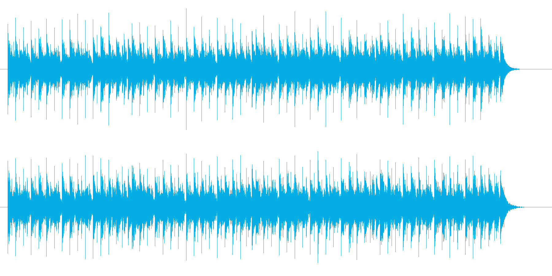 明るい感じの曲ですの再生済みの波形