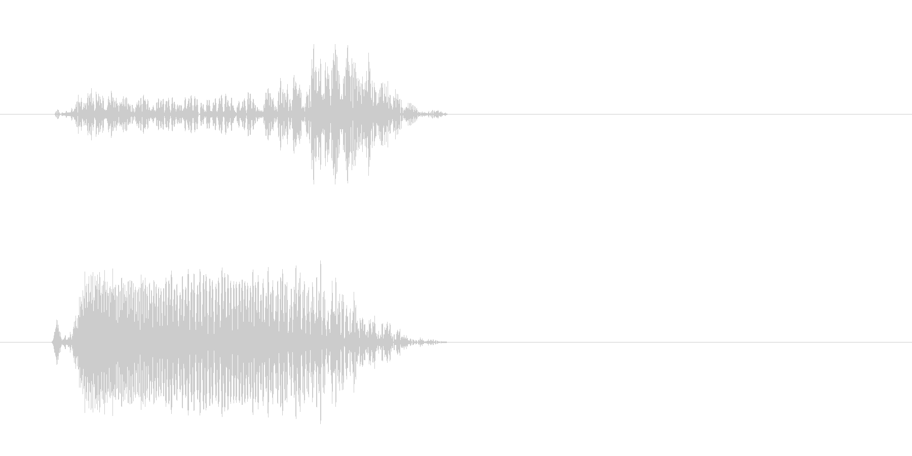 チュパッ(短い音色)の未再生の波形
