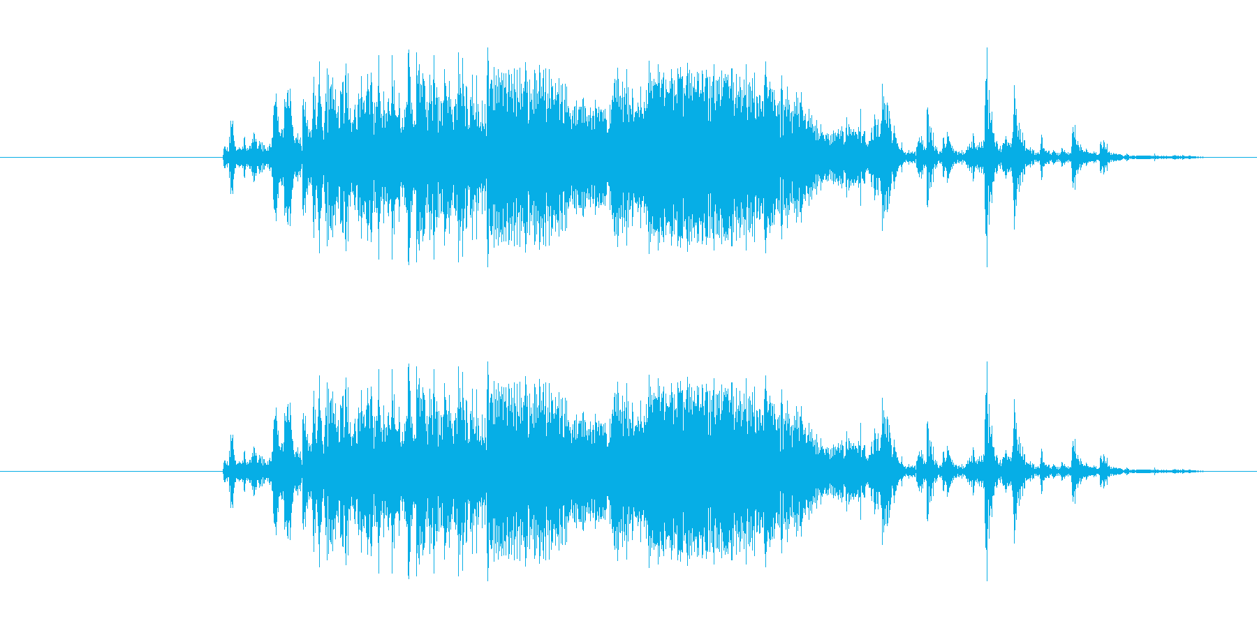 シャカッ(氷をコップに入れる音の再生済みの波形