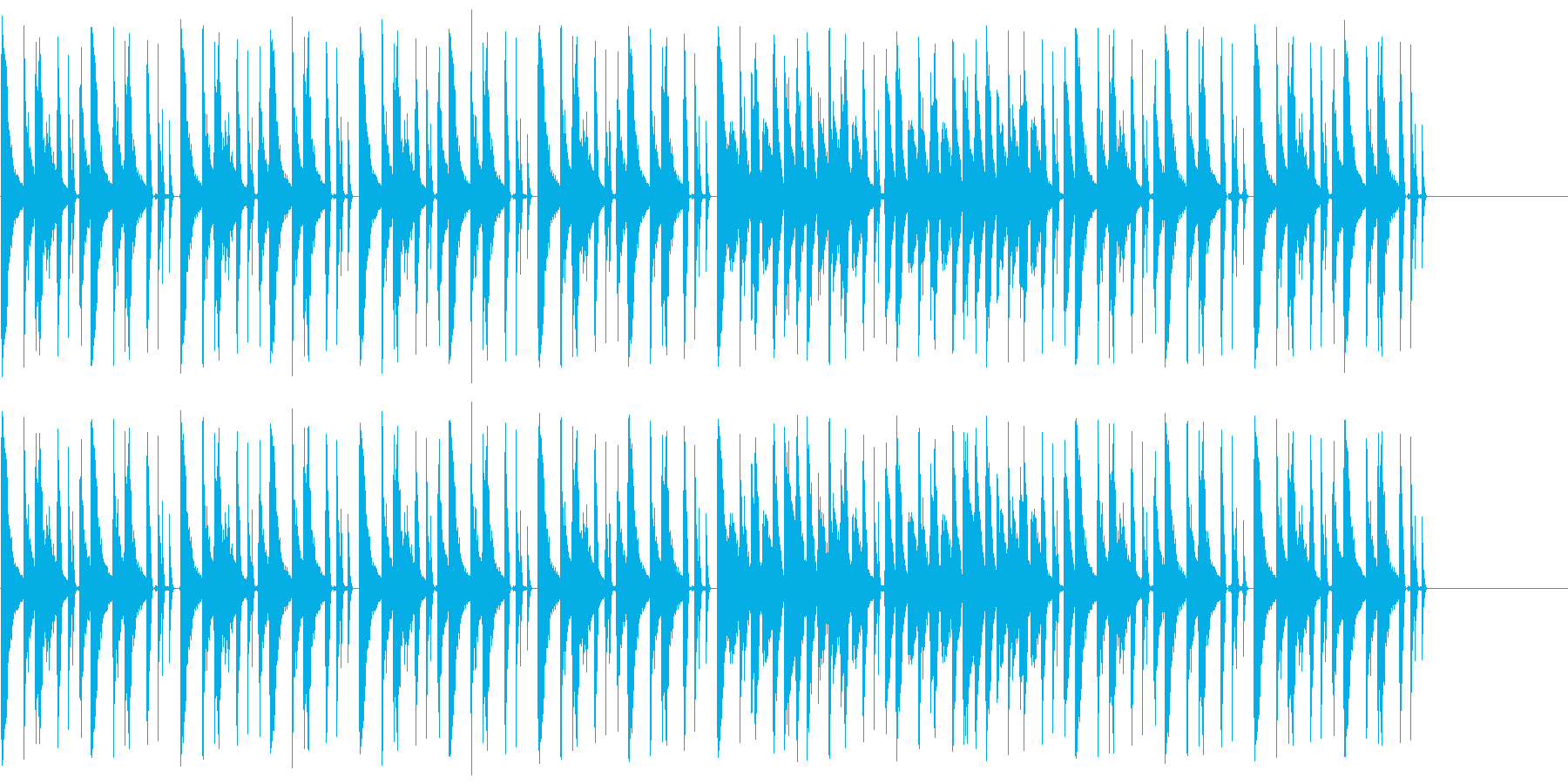 CM等で使われる事を想定した短い曲の再生済みの波形