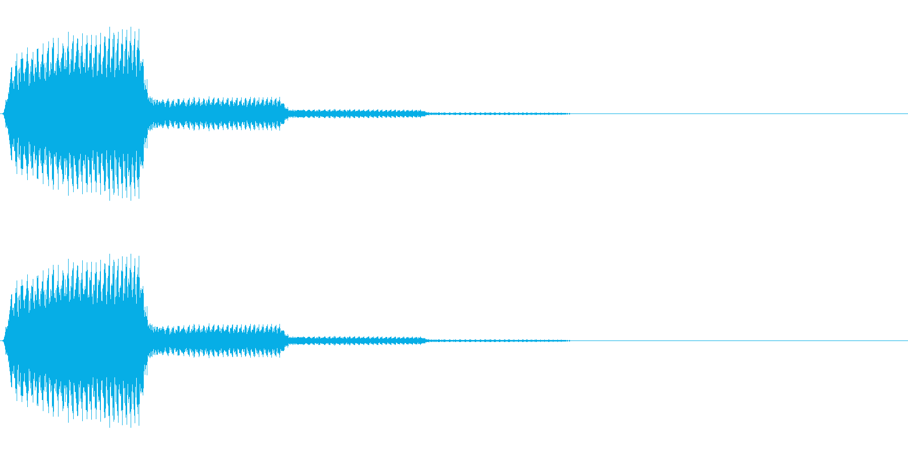 アラームのようなシステム効果音の再生済みの波形