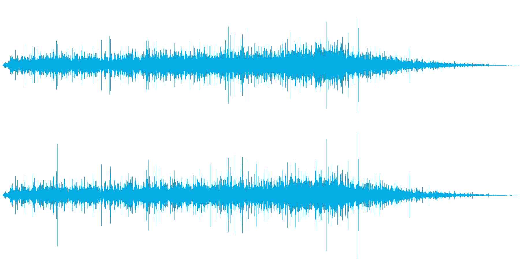 バチャバチャ、と水がはねる音ですの再生済みの波形