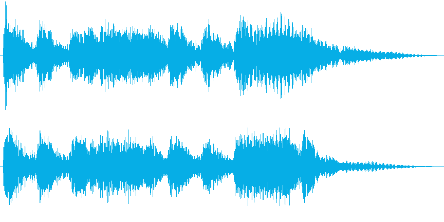 クラシックなイベント達成音ジングル1の再生済みの波形
